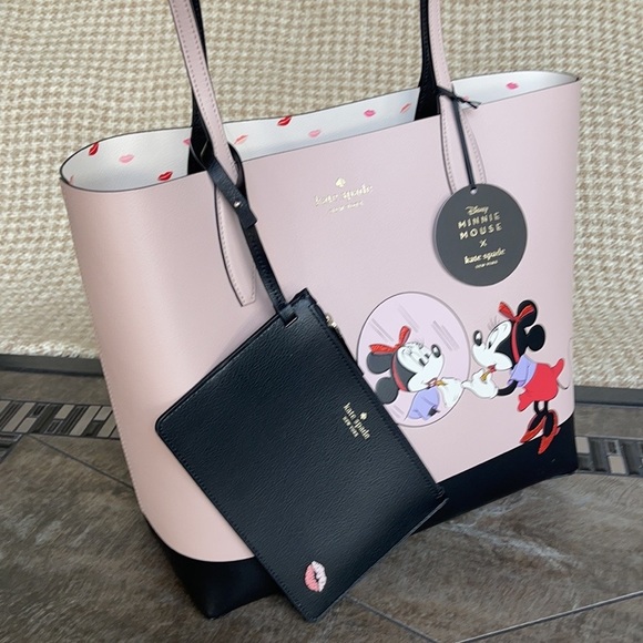 disney x kate spade new york minnie mouse large reversible tote - Picture 14 of 16
